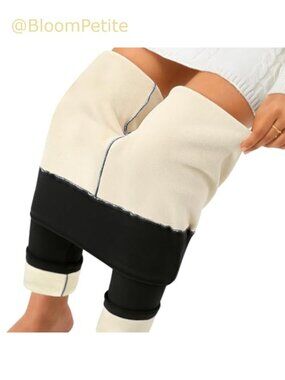 Fleece Lined Leggings Women Thermal Warm Winter Pants High Rise Slim Fit